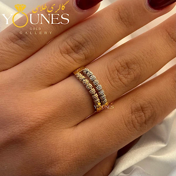 انگشتر گوی تراش دار دولاین طلا لویز ویتون